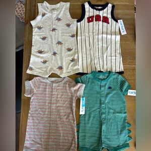 Carters Baby Boys Romper Bundle- NWT